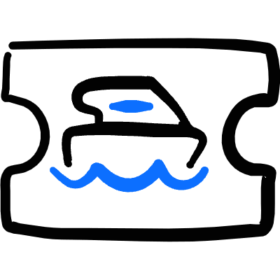 Transportation Ticket Boat Icon from Freehand Duotone Set