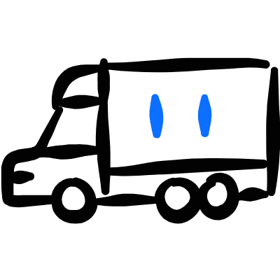 Truck Van Icon from Freehand Duotone Set