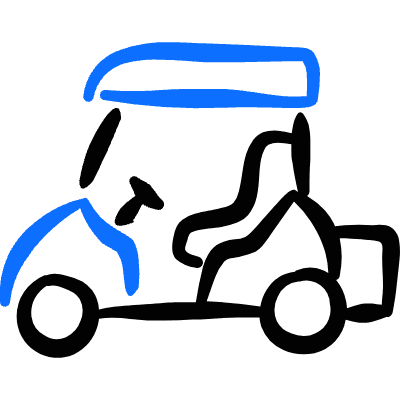 Various Golf Car Icon from Freehand Duotone Set