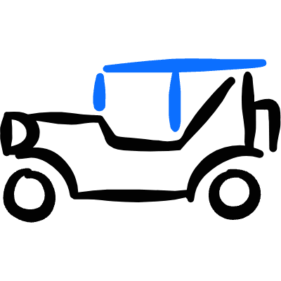 Vintage Car 1 Icon from Freehand Duotone Set