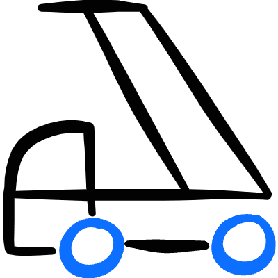 Airport Stairs Truck Icon from Freehand Duotone Set