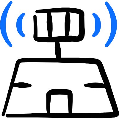 Airport Traffic Tower Signal Icon from Freehand Duotone Set