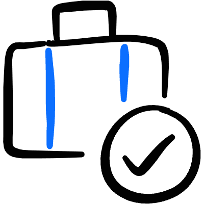 Baggage Check Icon from Freehand Duotone Set