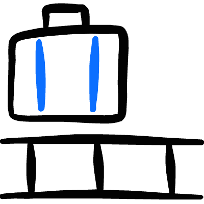 Baggage Conveyor Belt Icon from Freehand Duotone Set