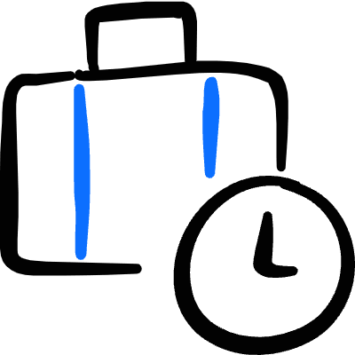 Baggage Time Icon from Freehand Duotone Set