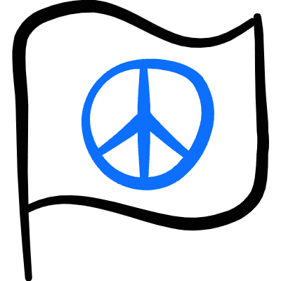 Immigration Peace Flag Icon from Freehand Duotone Set