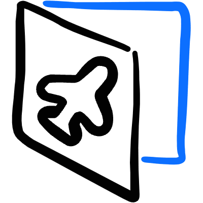 Ticket Plane Menu Icon from Freehand Duotone Set