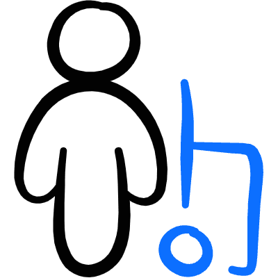 Travel Man Luggage Icon from Freehand Duotone Set