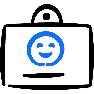 Close Up Single Neutral Id Card Icon from Freehand Duotone Set