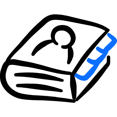 Close Up Single Neutral Phone Book Icon from Freehand Duotone Set