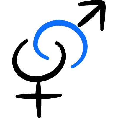 Gender Hetero Symbol Icon from Freehand Duotone Set