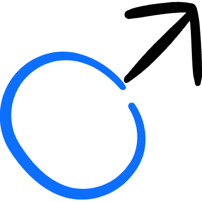 Gender Male Symbol Icon from Freehand Duotone Set