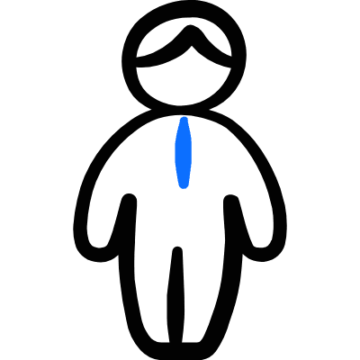 Single Man Icon from Freehand Duotone Set