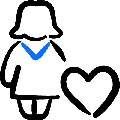 Single Woman Actions Favorite Heart Icon from Freehand Duotone Set
