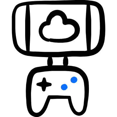 Cloud Gaming Service Smartphone Joy Controller Connected Icon from Freehand Duotone Set