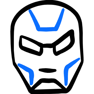 Famous Character Ironman 1 Icon from Freehand Duotone Set