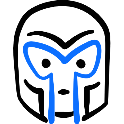 Famous Character Magneto Icon from Freehand Duotone Set