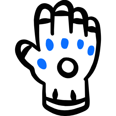 Famous Character Marvel Thanos Avenger Infinity Gauntlet Icon from Freehand Duotone Set