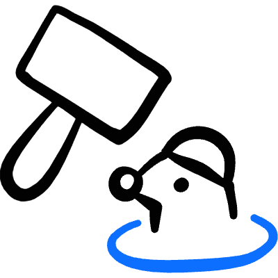 Famous Game Hammer Smash The Mole Icon from Freehand Duotone Set