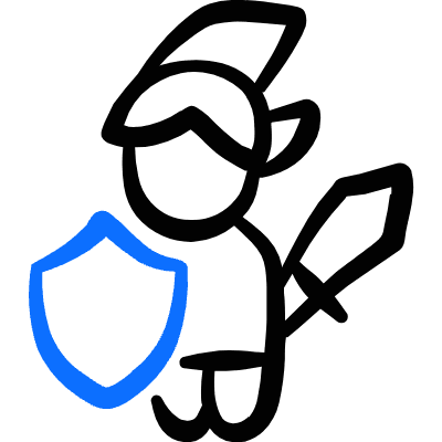 Video Game Knight Icon from Freehand Duotone Set