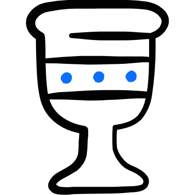 Mediaval Fantasy Chalice Icon from Freehand Duotone Set