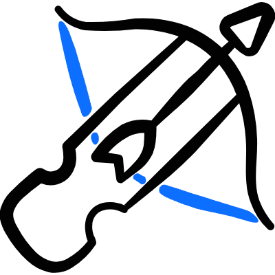 Mediaval Fantasy Crossbow Arrow Icon from Freehand Duotone Set