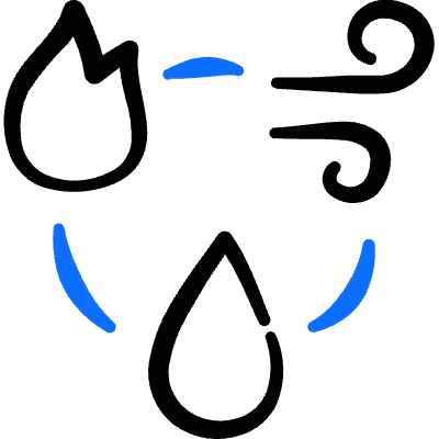 Mediaval Fantasy Elemental Dominance Icon from Freehand Duotone Set