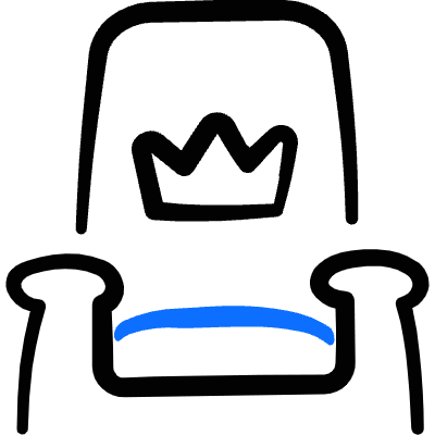 Mediaval Fantasy King Throne 1 Icon from Freehand Duotone Set