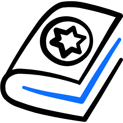 Mediaval Fantasy Magic Book Icon from Freehand Duotone Set