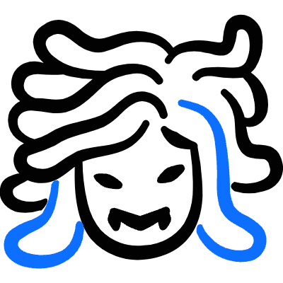 Mediaval Fantasy Medusa Icon from Freehand Duotone Set