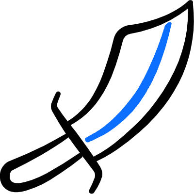 Mediaval Fantasy Scimitar Icon from Freehand Duotone Set