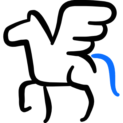 Mythology Creature Pegasus Icon from Freehand Duotone Set