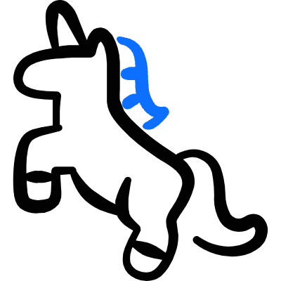 Mythology Creature Unicorn 3 Icon from Freehand Duotone Set