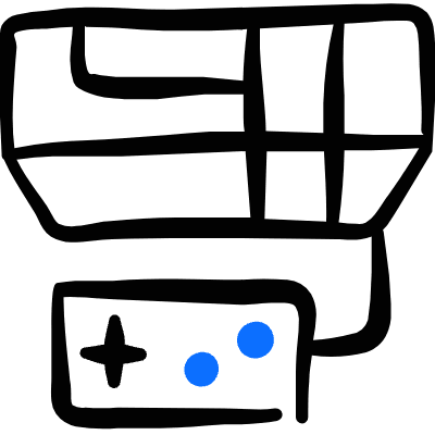 Video Game Console Icon from Freehand Duotone Set