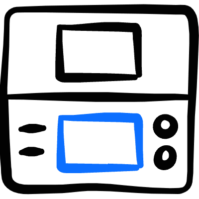 Video Game Nintendo 1 Icon from Freehand Duotone Set
