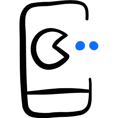 Video Game Smartphone Portrait Icon from Freehand Duotone Set