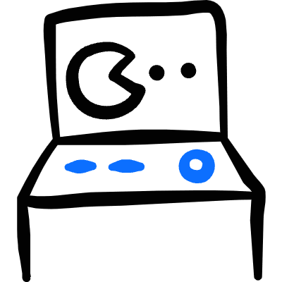 Video Games Device Arcade Pacman Icon from Freehand Duotone Set