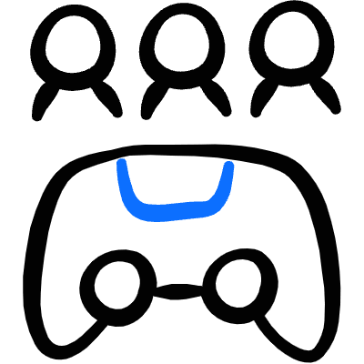 Video Game Controller Team Icon from Freehand Duotone Set