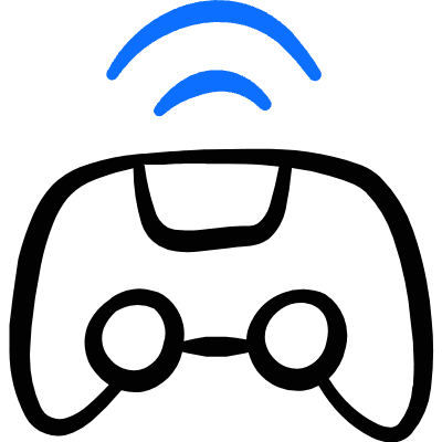 Video Game Controller Wifi Icon from Freehand Duotone Set