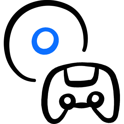 Video Game Disk Controller Icon from Freehand Duotone Set