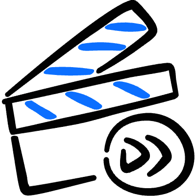 Controls Clapboard Movie Forward Icon from Freehand Duotone Set
