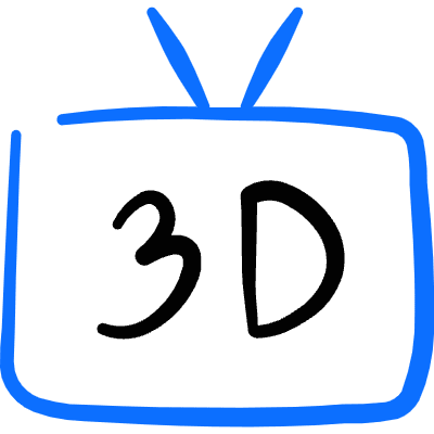 Modern Tv 3d Sync 2 Icon from Freehand Duotone Set