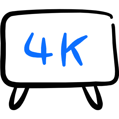 Modern Tv 4k Icon from Freehand Duotone Set