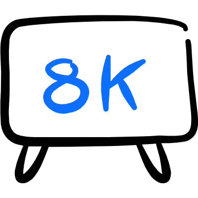 Modern Tv 8k Icon from Freehand Duotone Set