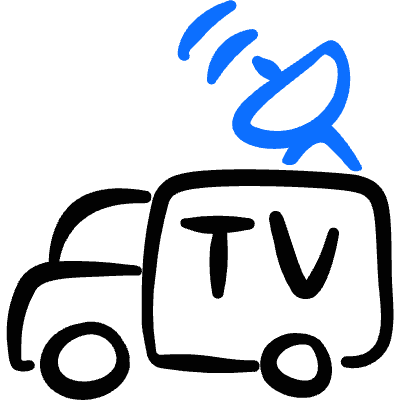 Modern Tv Channel Van Icon from Freehand Duotone Set