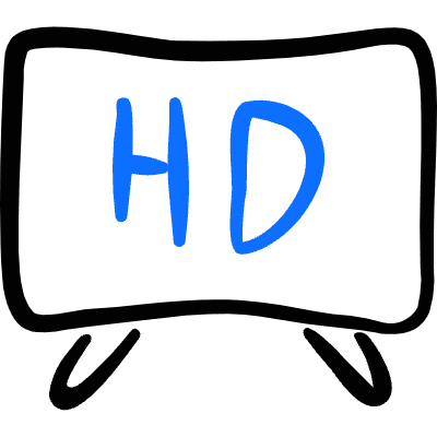 Modern Tv Hd Icon from Freehand Duotone Set