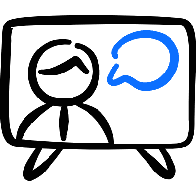 Modern Tv News Icon from Freehand Duotone Set
