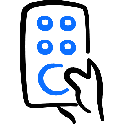 Modern Tv Remote Hand Icon from Freehand Duotone Set