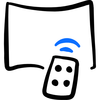 Modern Tv Remote Signal Icon from Freehand Duotone Set