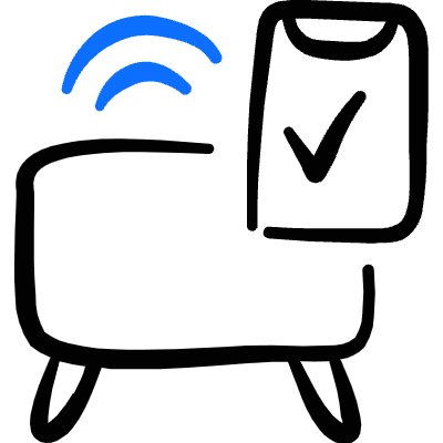 Modern Tv Smarthphone Sync Icon from Freehand Duotone Set
